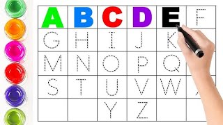 Collection of uppercase amp lowercase alphabet dotted lines ABCD alphabet writing alphabet song A Z [upl. by Camilia]