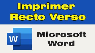 Comment imprimer recto verso sur Word [upl. by Helga]