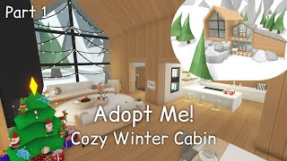 Cozy Winter Cabin Speed Build in adopt me Part 1 [upl. by Adnolehs444]