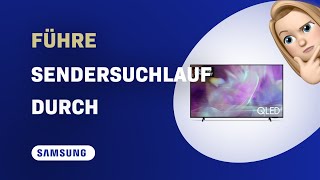 Samsung GQ43Q60A TV Wie führe ich einen Sendersuchlauf durch [upl. by Zonnya]