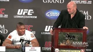 UFC 141 Lesnar vs Overeem PostFight Press Conference Complete  Unedited [upl. by Anilegna168]