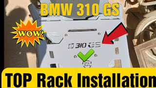 BMW 310 GS Top Rack Unboxing amp Installation Process bmw310gs [upl. by Riggins]