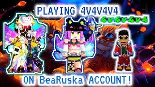 BedWars PLAYING 4V4V4V4 ON BeaRuskaBG ACCOUNT Blockman Go [upl. by Nayd]