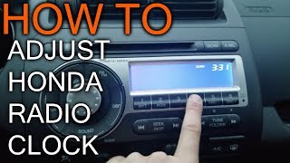 How to Adjust Clock on Honda Fit Radio [upl. by Artened]