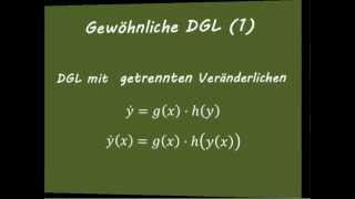 Gewöhnliche Differentialgleichungen 1 [upl. by Wrdna]