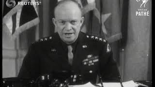 Gen Eisenhower gives speech after taking over new command of Allies 1944 [upl. by Adriell910]