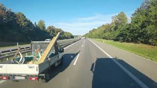 Drive from Regensdorf ZH in Switzerland to Stuttgart Part 7 with Actros 1853 20240411 [upl. by Denbrook]