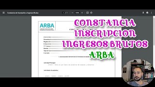 Como descargar Constancia Inscripcion Ingresos Brutos ARBA Buenos Aires [upl. by Isadore795]