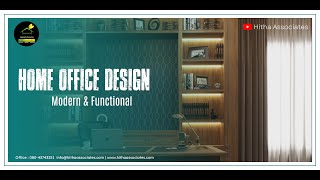 3D Home Office Interior Design  Modern amp Functional Workspace [upl. by Miharba]