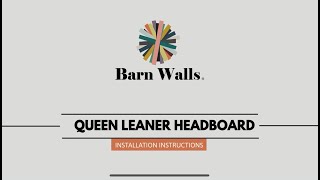 Queen Leaner Headboard Assembly Instructions [upl. by Dimitry]