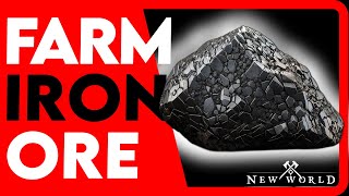 New World Iron Ore Farming Guide  3 Best iron farming spots [upl. by Hermione835]