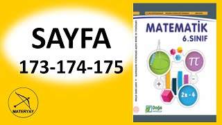 6sınıf MATEMATİK KİTABI DOĞA YAYINCILIK sayfa 173174175 [upl. by Ailemor]