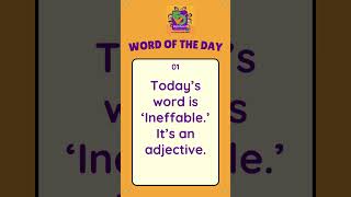 Today’s word is ‘Ineffable’ wordoftheday rightboard [upl. by Hendrick]