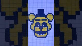 FNaF GOLDEN FREDDY Pixel Art STOP MOTION Drawing fnaf stopmotion art 8bit goldenfreddy drawing [upl. by Hugues765]