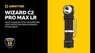 Armytek Wizard C2 Pro Max LR — longrange multi flashlight with wide light [upl. by Eltsirhc]