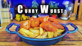 Kasekrainer Curry Wurst cu Cartofi Prajiti [upl. by Ydassac]