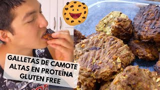 Las MEJORES galletas de CAMOTE  VEGANAS CROCANTES ALTAS EN PROTEÍNA GLUTEN FREE 2020 [upl. by Ynar]