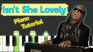 Stevie Wonder  Isnt She Lovely  Jazz Piano Tutorial [upl. by Hsital]