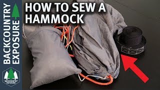 How To Sew A Gathered End Hammock For Backpacking  Rip Stop By The Roll [upl. by Anoit]