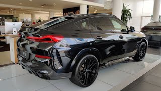 2022 BMW X6 Black Color  Wild Luxury SUV  Exterior and Interior Walkaround [upl. by Ensoll315]