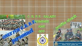 C R P F PERSONNEL APNI SALARY GPF NOMINEE PROFILE KAISE CHECK KR SKTE HAIN UMANG APP SE [upl. by Nica]