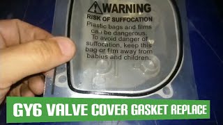 50cc150cc Replacing The Valve Cover Gasket On A Chinese Scooter Leaking Oil bikesandbeards gy6 [upl. by Ellwood973]