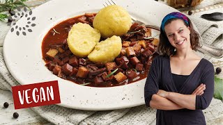 GemüseRagout mit leckeren Kartoffelknödeln Rezept  Vegan [upl. by Assenar716]