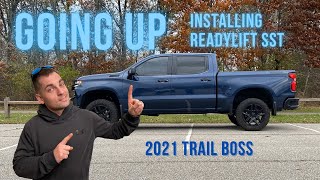 Going Up Installing ReadyLift SST 2021 Trail Boss [upl. by Maegan]