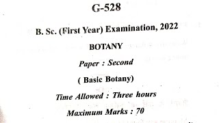 Botany second paper BSc 1st yearAccording NEP2022 [upl. by Ykcim]