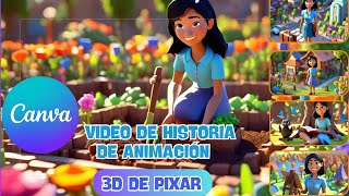 CÓMO CREAR INCREÍBLES historias 3d video EN CANVA 2024 [upl. by Ainig499]