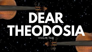 Dear Theodosia from Hamilton  for solo violin  Tab tutorial [upl. by Mcclees]