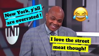 Just put that white sauce on it  Charles Barkley calls out New York proceeds to talk about food [upl. by Neira141]