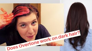 DYING MY BROWN HAIR RED USING OVERTONE [upl. by Ycnaf]