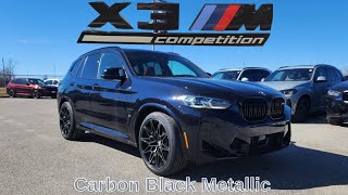 NEW ARRIVAL 2024 BMW X3M Competition Carbon Black Metallic on Sakhir Orange bmw x3m f97 [upl. by Ainesey285]