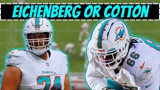 Film Breakdown Lester Cotton vs Liam Eichenberg  Who Should be the Starting Left Guard [upl. by Desiri]