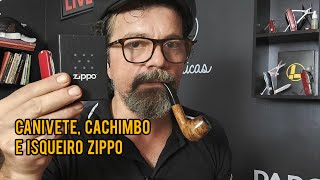 Canivete cachimbo tabaco e Isqueiro Zippo [upl. by Eiralam]