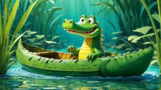 Row Row Your Boat Song  Classic Nursery Rhyme amp Lyrics for Kids  Water Adventure Song for Learning [upl. by Nafri]