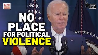 No Place For Political Violence Biden Condemns Sick Violence After Incident At Trump Rally [upl. by Wade]