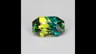 Emerald Cut BiColor Sapphire 203 Carats [upl. by Lehte]