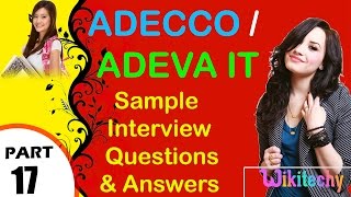 adecco  adeva it top most interview questions and answers for freshers  experienced [upl. by Moncear978]