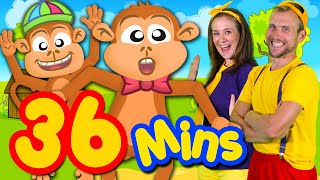 Five Little Monkeys and More Kids Songs Collection Compilation  Bounce Patrol [upl. by Gnap]