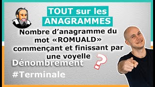 TOUT sur les ANAGRAMMES  Exercice Corrigé  Terminale [upl. by Onirefez104]