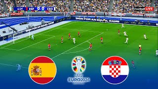 SPAIN vs CROATIA  UEFA Euro 2024  Group  B  Full Match All Goals  PES Gameplay [upl. by Regina]