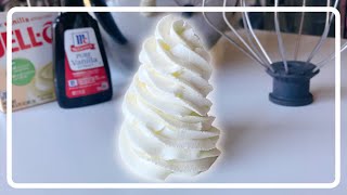 Stable Whipped Cream Frosting  No Cream of Tartar [upl. by Omora]