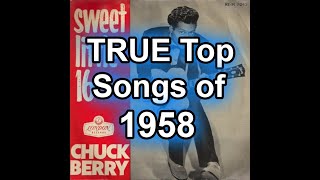 The TRUE Top 50 Songs of 1958  Best Of List [upl. by Stan896]