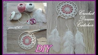 How to Crochet a small Dream catcher Doily pattern DIY tutorial [upl. by Nnahgem]