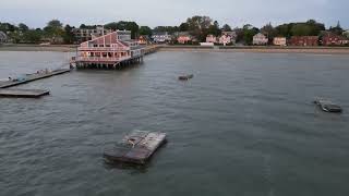 Quincy Massachusetts Wollaston Beach drone footage on a Windy summer morning May 2022 [upl. by Eelanaj]