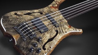 Warwick Custom Shop Masterbuilt  Infinity Fretless  5String  38quot Buckeyburl Top 163195 [upl. by Dodwell]