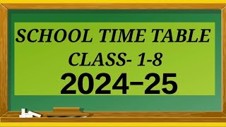 How To Prepare School 🏫 Timetable  School Timing Class 18 For All School subscribe 🙏 [upl. by Leipzig]