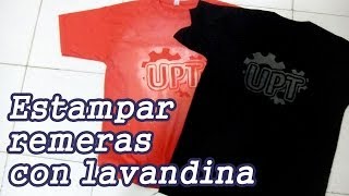 Como estampar remeras con lavandina [upl. by Barb]